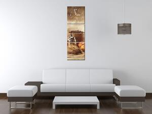 Gario Órás falikép Ízletes reggeli - 3 részes Méret: 80 x 40 cm