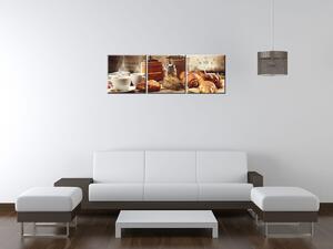 Gario Órás falikép Ízletes reggeli - 3 részes Méret: 90 x 70 cm