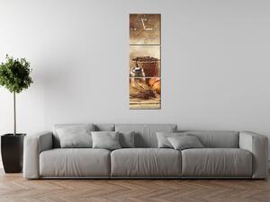 Gario Órás falikép Ízletes reggeli - 3 részes Méret: 80 x 40 cm
