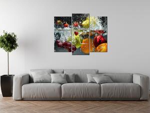 Gario Órás falikép Édes gyümölcs - 3 részes Méret: 90 x 30 cm