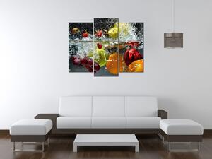 Gario Órás falikép Édes gyümölcs - 3 részes Méret: 100 x 70 cm