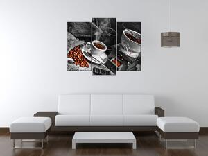 Gario Órás falikép Arabica kávé - 3 részes Méret: 30 x 90 cm
