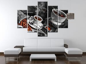 Gario Órás falikép Arabica kávé - 5 részes Méret: 150 x 70 cm