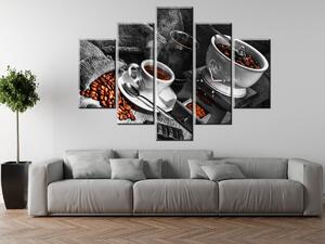 Gario Órás falikép Arabica kávé - 5 részes Méret: 150 x 105 cm