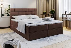 MARINOS Boxspring kárpitozott ágy, 160x200, lila