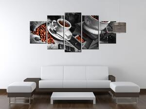 Gario Órás falikép Arabica kávé - 5 részes Méret: 150 x 70 cm