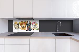Dibond tábla a konyhapult mögött kutyák portréja - 80 x 40 cm ingyenes ragasztó