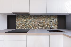 Dibond tábla a konyhapult mögött egy kavicsfal - 180 x 60 cm ingyenes ragasztó