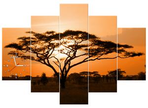 Gario Órás falikép Gyönyöru afrikai táj - 5 részes Méret: 150 x 70 cm