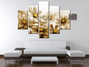 Gario Órás falikép Virágos szépség - 5 részes Méret: 150 x 70 cm