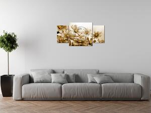 Gario Órás falikép Virágos szépség - 3 részes Méret: 30 x 90 cm