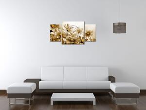 Gario Órás falikép Virágos szépség - 3 részes Méret: 80 x 40 cm