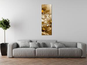 Gario Órás falikép Virágos szépség - 3 részes Méret: 80 x 40 cm