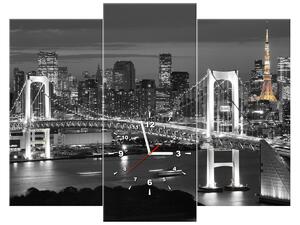 Gario Órás falikép Tokyo Bay híd - 3 részes Méret: 90 x 30 cm