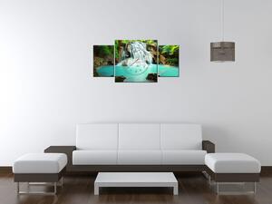 Gario Órás falikép Vízesés Thaiföldön - 3 részes Méret: 100 x 70 cm