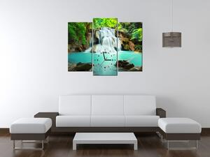 Gario Órás falikép Vízesés Thaiföldön - 3 részes Méret: 90 x 30 cm