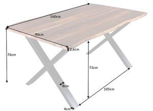 Design étkezőasztal Massive X 160 cm akác