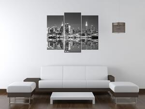 Gario Órás falikép Esti Manhattan - 3 részes Méret: 90 x 30 cm