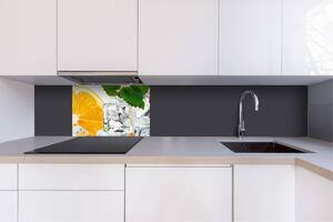 Dibond tábla a konyhapult mögött citrom és jég - 60x40 cm ingyenes ragasztó