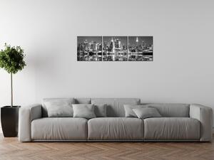 Gario Órás falikép Esti Manhattan - 3 részes Méret: 30 x 90 cm