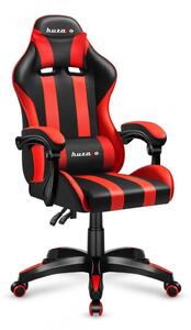 Minőségi bőr gamer szék piros és fekete színben FORCE 4.5