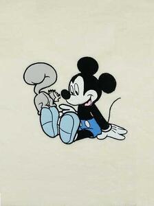 Disney Mickey mókusos wellsoft babatakaró 70x90cm - ekrü