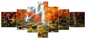 Gario Órás falikép őszi vízesés - 7 részes Méret: 160 x 70 cm