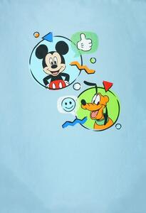 Disney Mickey és Plútó wellsoft béléses pamut babatakaró 70x90cm - kék
