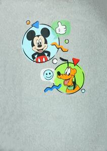 Disney Mickey és Plútó wellsoft béléses pamut babatakaró 70x90cm - szürke
