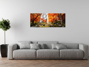 Gario Órás falikép őszi vízesés Méret: 100 x 40 cm
