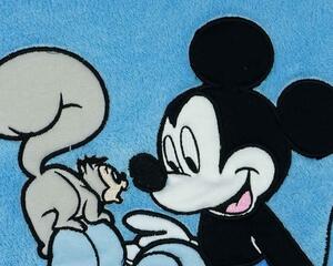 Disney Mickey mókusos wellsoft babatakaró 70x90cm - kék
