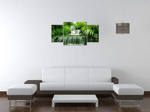 Gario Órás falikép Vízesés az esoerdőben - 3 részes Méret: 90 x 70 cm