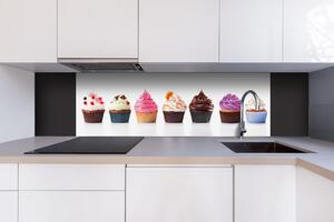 Dibond tábla a konyhapult mögött cupcakes - 180 x 60 cm ingyenes ragasztó