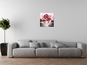 Gario Órás falikép Piros pipacsok Méret: 30 x 30 cm