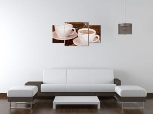 Gario Órás falikép Romantika a kávénál - 3 részes Méret: 80 x 40 cm