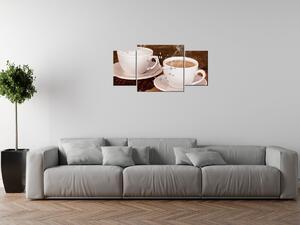 Gario Órás falikép Romantika a kávénál - 3 részes Méret: 90 x 70 cm