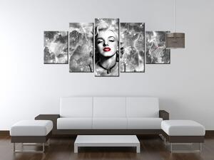 Gario Órás falikép Felvillanyozó Marilyn Monroe - 5 részes Méret: 150 x 105 cm