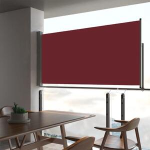Piros kihúzható oldalsó terasz napellenző 80 x 300 cm