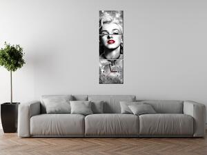 Gario Órás falikép Felvillanyozó Marilyn Monroe - 3 részes Méret: 30 x 90 cm