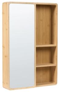 Fürdőszobai tükrös faliszekrény GUATAVITA 41 cm 61 cm Világosbarna