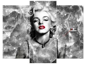 Gario Órás falikép Felvillanyozó Marilyn Monroe - 3 részes Méret: 90 x 70 cm