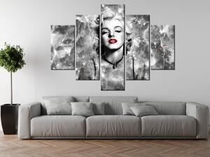 Gario Órás falikép Felvillanyozó Marilyn Monroe - 5 részes Méret: 150 x 70 cm