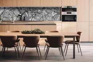 Dibond tábla a konyhapult mögött washington d.c. térképe - 260 x 60 cm ingyenes ragasztó