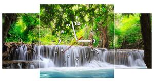 Gario Órás falikép Színtiszta vízesés a dzsungelban - 3 részes Méret: 90 x 70 cm