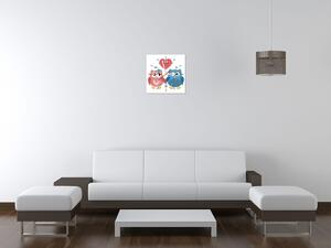 Gario Órás falikép Két szerelmes baglyocska Méret: 30 x 30 cm