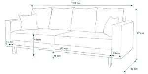NATALI ágyazható kanapé, 225x87x90, cosmic 16