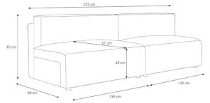 RAMI XL kinyitható kanapé, 272x85x94, poso 14