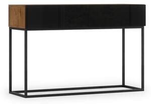 Konzolos asztal AVARIO B-KON120, 120x80x40, kézműves tölgy/fekete fényű