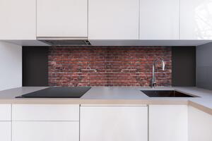 Dibond tábla a konyhapult mögött sötét vörös tégla - 180 x 60 cm ingyenes ragasztó