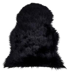Lambskin báránybőr szőnyeg, műbőr 50x85 cm, Fekete